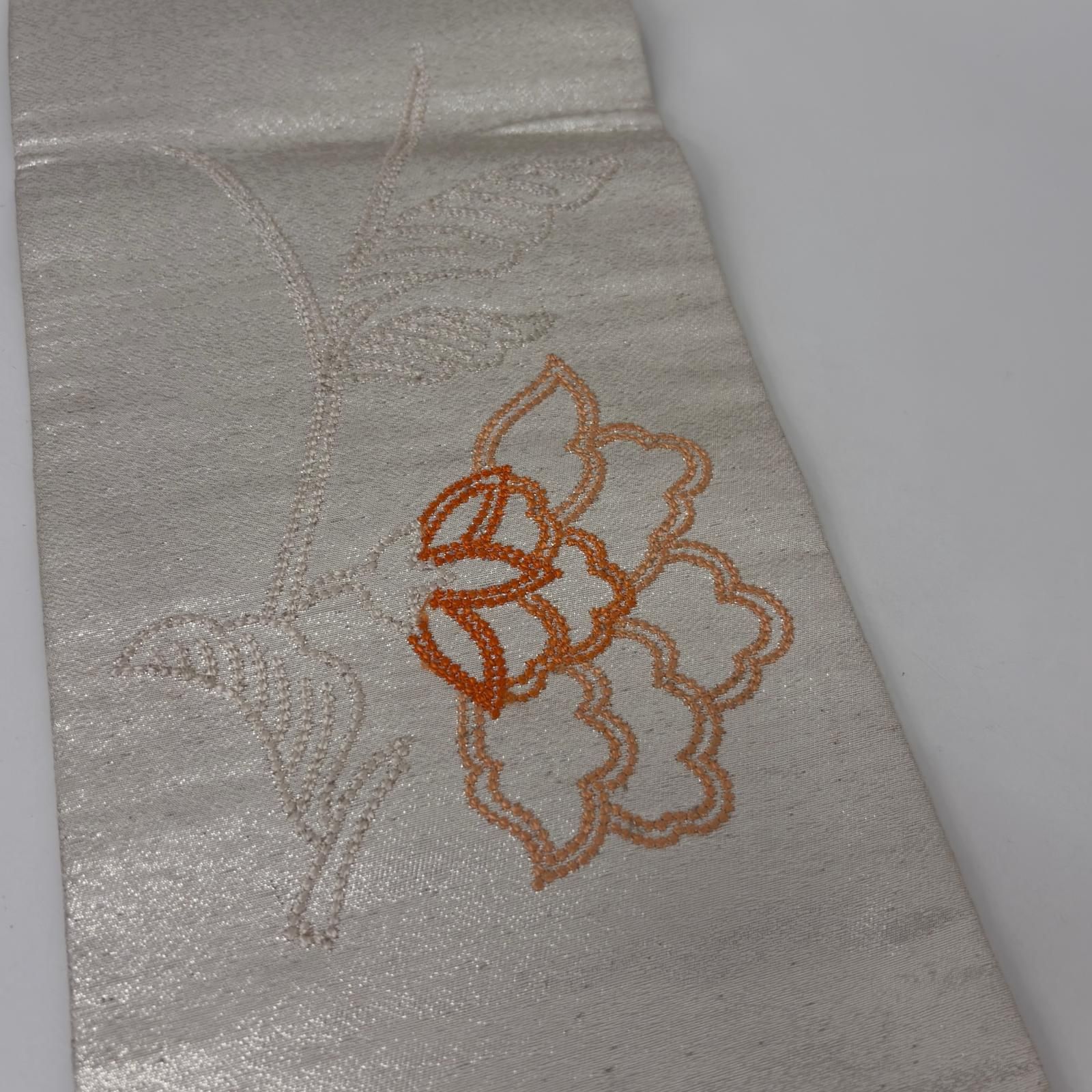 名古屋帯 相良刺繍 美しい花 九寸 正絹 MA-7168 - メルカリ
