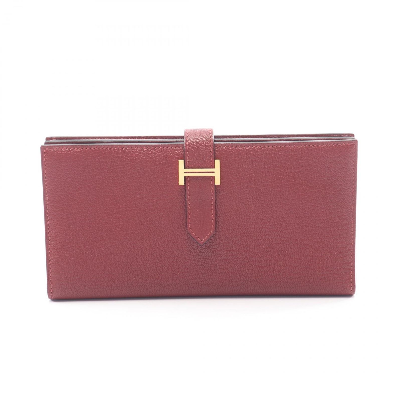 HERMES エルメス ベアンスフレ ルージュアッシュ 二つ折り長財布 165,400円
