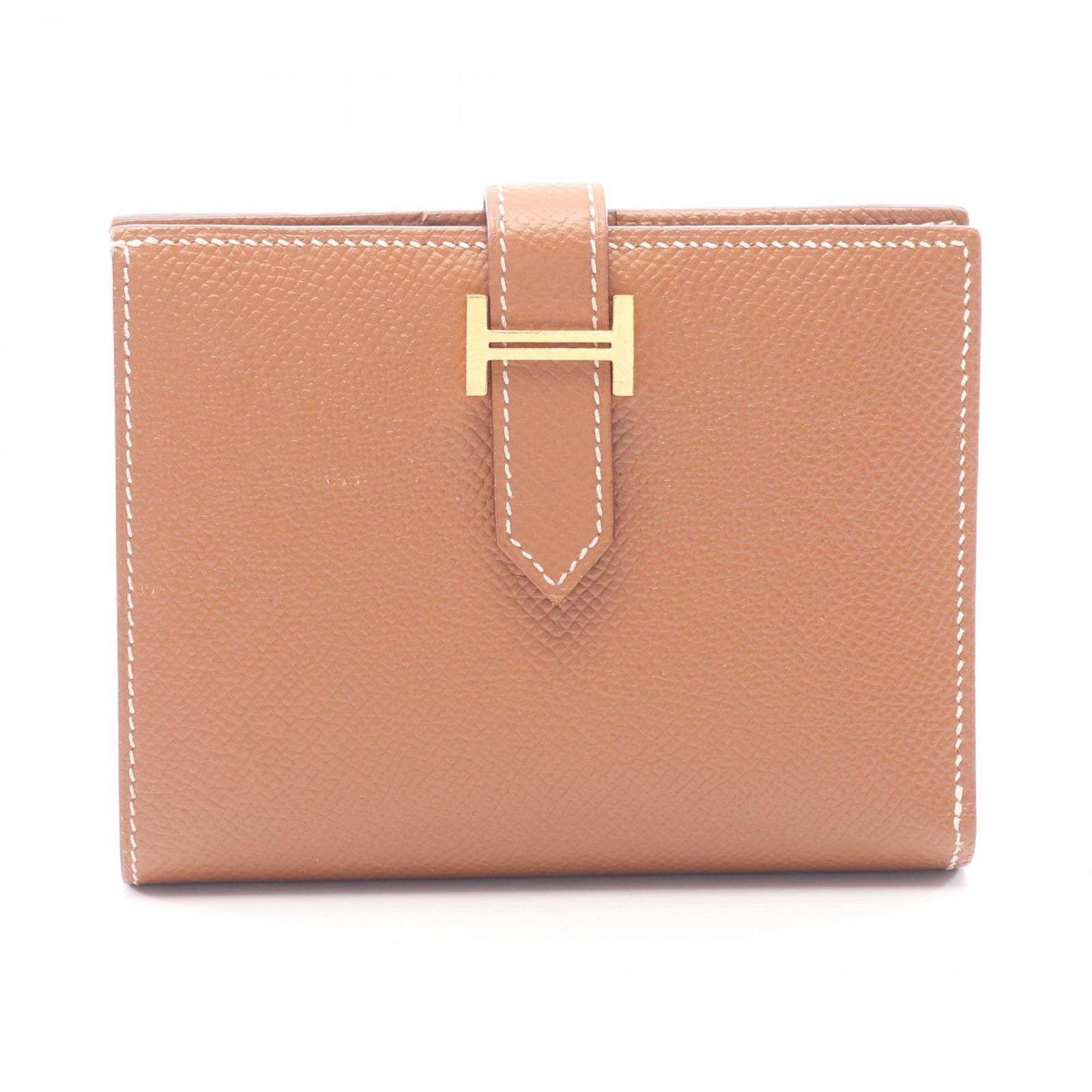 HERMES エルメス ベアンコンパクト ゴールド 二つ折り財布