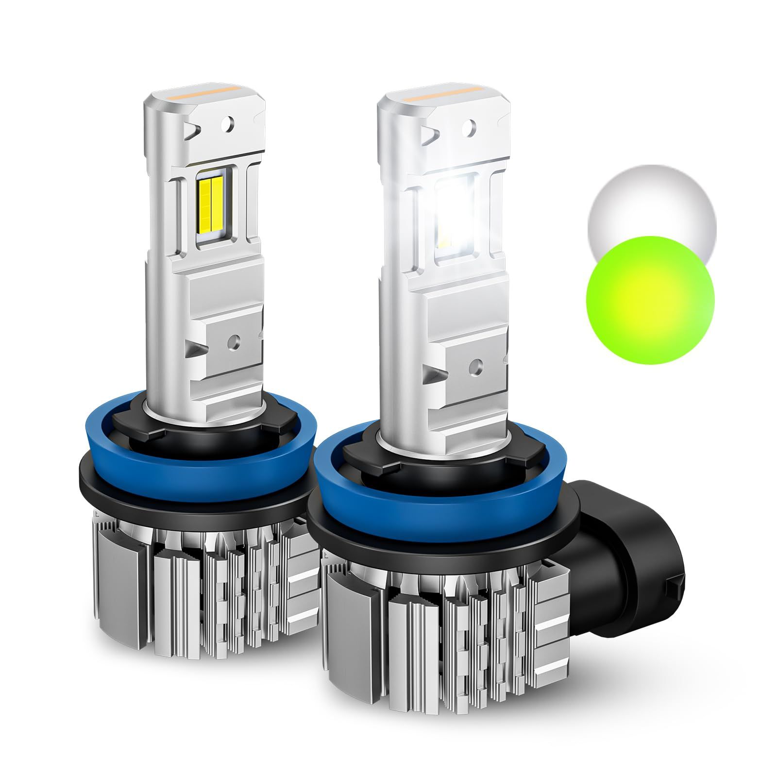 【新規改良三代目LED フォグ！】 BORDAN h8 led フォグ 2色切り替え ホワイト/ライムグリーン レモンイエロー 車検対応 リセット機能 h11 h16 led フォグランプ DC12V キャンセラー内蔵 ノイズ対策 結露対策 角度調整 ...