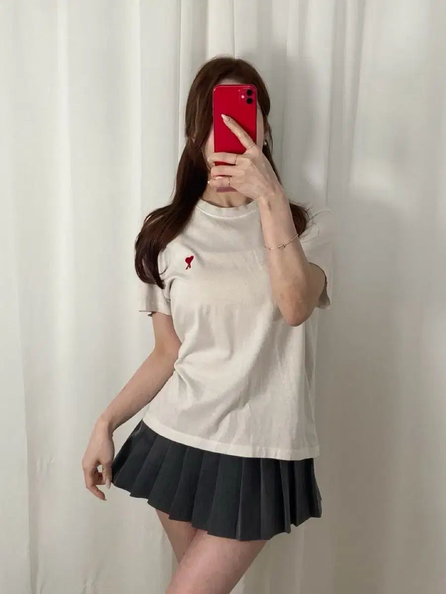 アミ ハートロゴ ラウンド Tシャツ