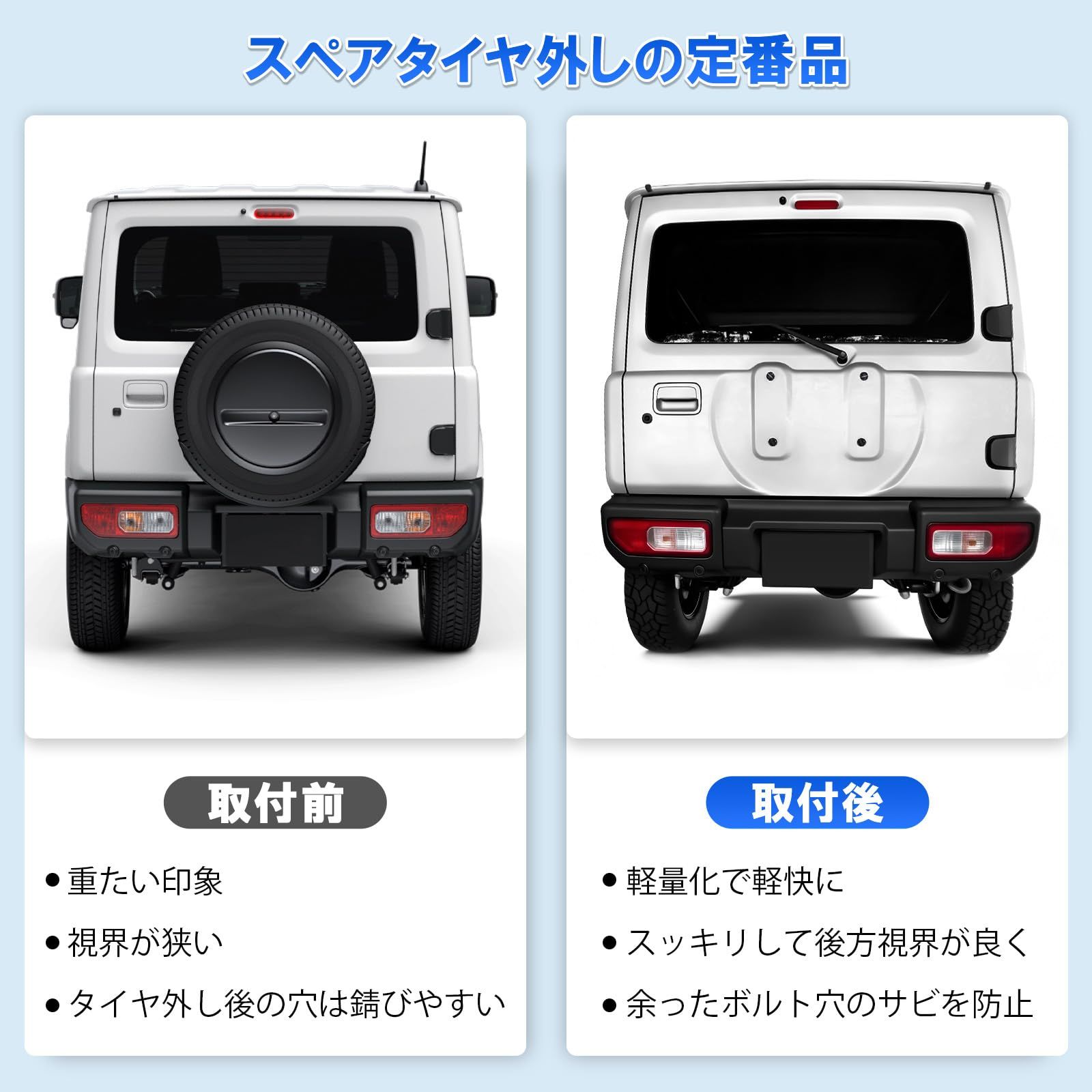 Futwod ジムニー専用 スペアタイヤレス 穴埋め 化粧ボルト ジムニー