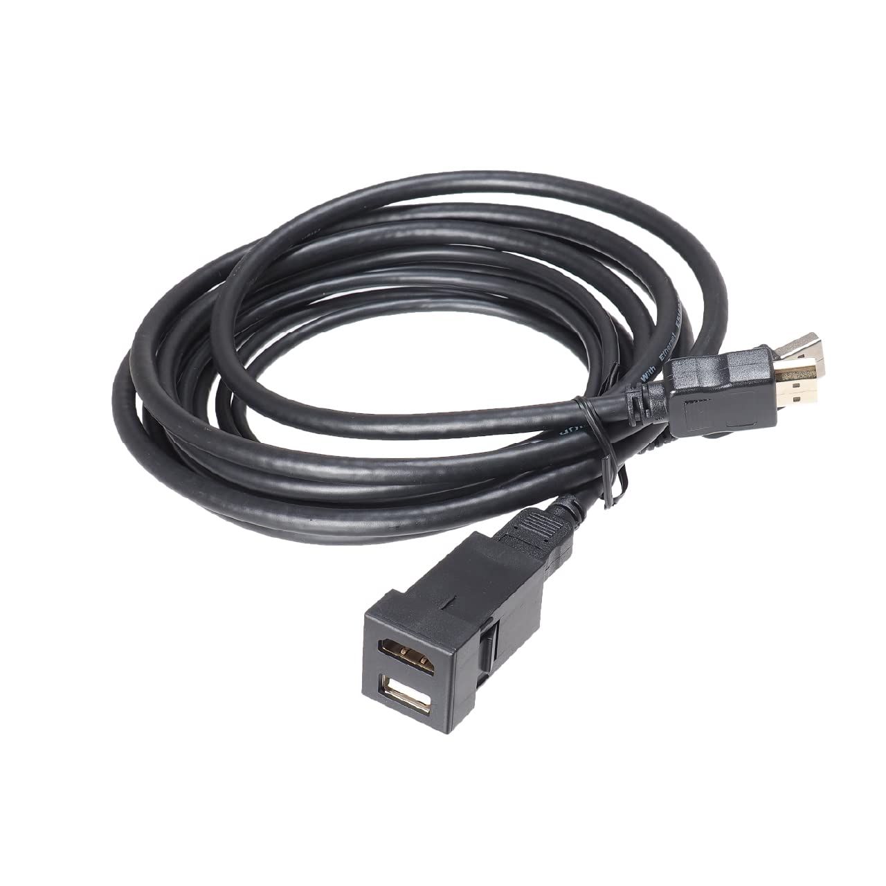 ビートソニック USB/HDMI延長ケーブル トヨタ/ダイハツ車用 スペアスイッチホールがUSB/HDMI入力端子に変身 純正のような取付が可能 ! (USB15 USB/HDMI サイズ23x23)