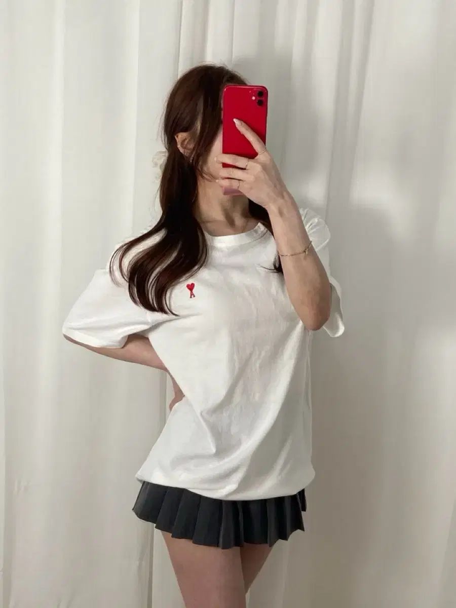 アミ ハートロゴ ラウンド Tシャツ