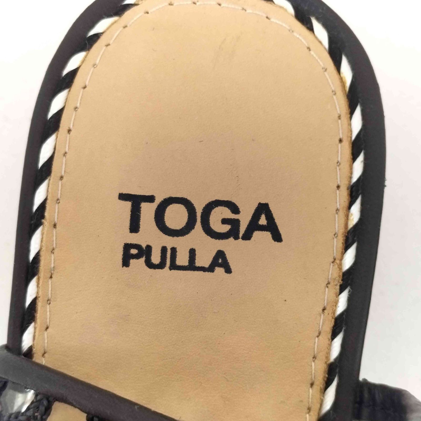 トーガプルラ TOGA PULLA ブラックメッシュパンプス レディース 39