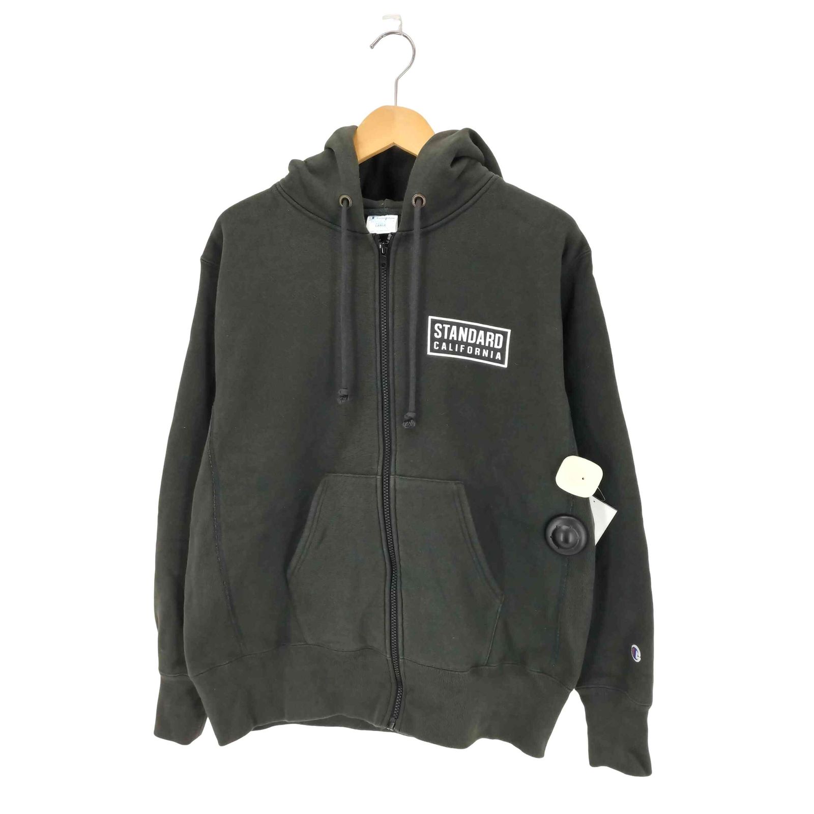 チャンピオン Champion REVERSE WEAVE ロゴプリント ジップアップ パーカー メンズ import：L
