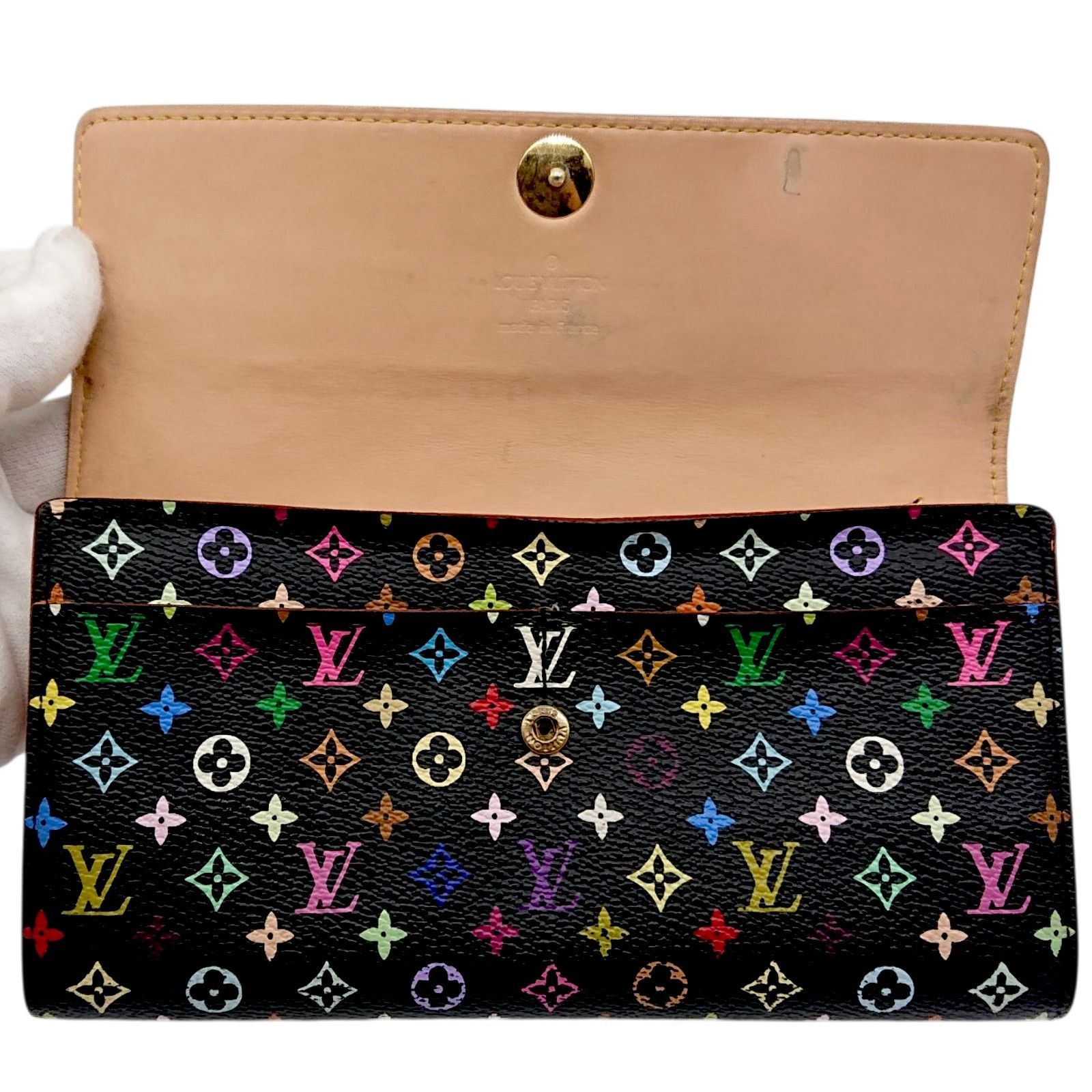 美品】LOUIS VUITTON ルイヴィトン マルチカラー サラ 長財布 