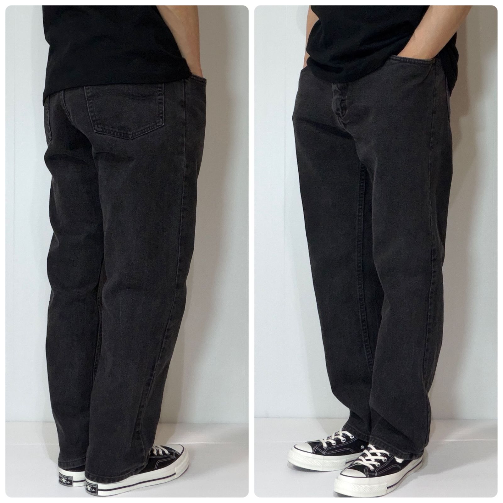 美品 良サイズ 00s Lee REGULAR FIT BLACK リー W36L30 レギュラー 