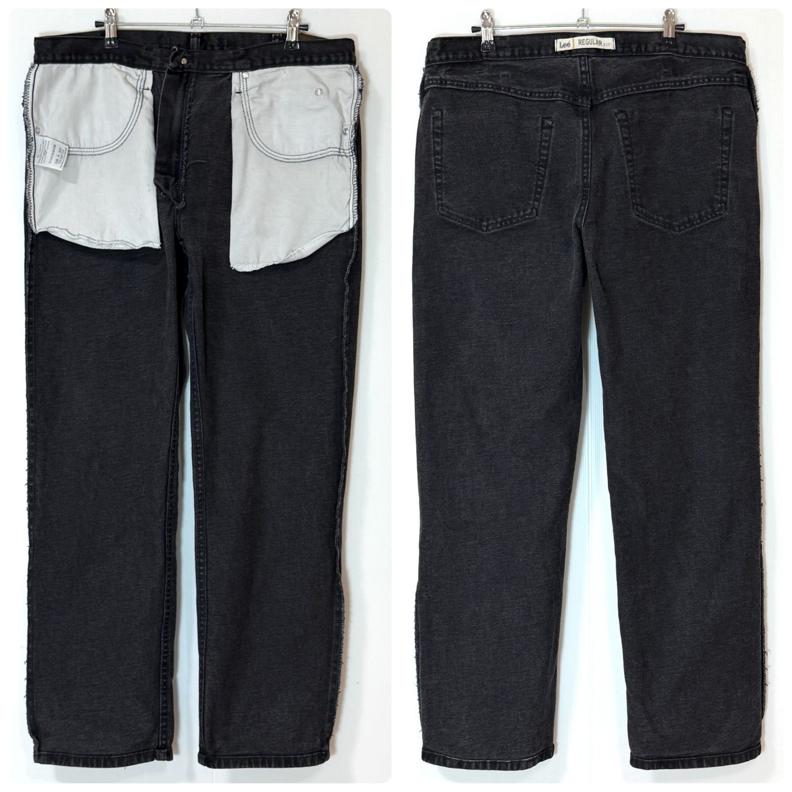 美品 良サイズ 00s Lee REGULAR FIT BLACK リー W36L30 レギュラー 