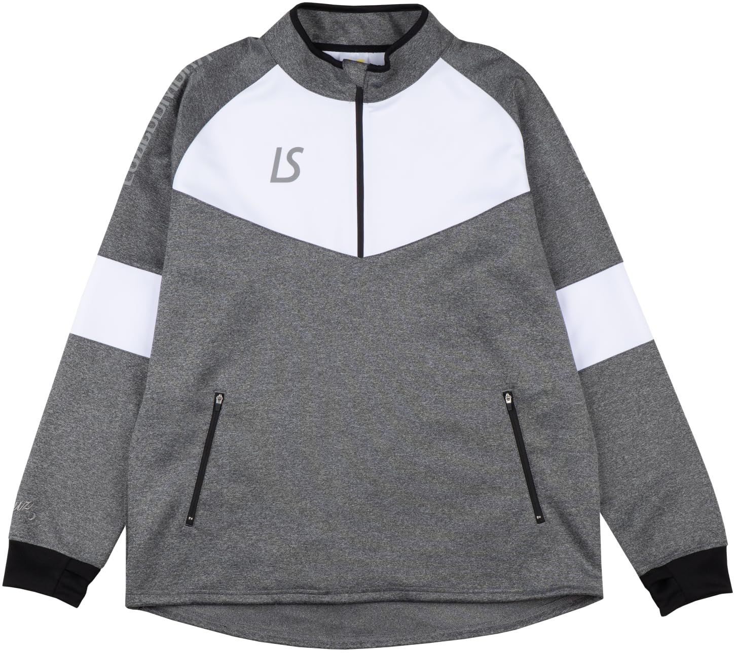 新品 [ルースイソンブラ] SINGLE FACE JERSEY HALFZIP TOP L1232052 (JP アルファベット L Mグレー/ホワイト) 9,185円