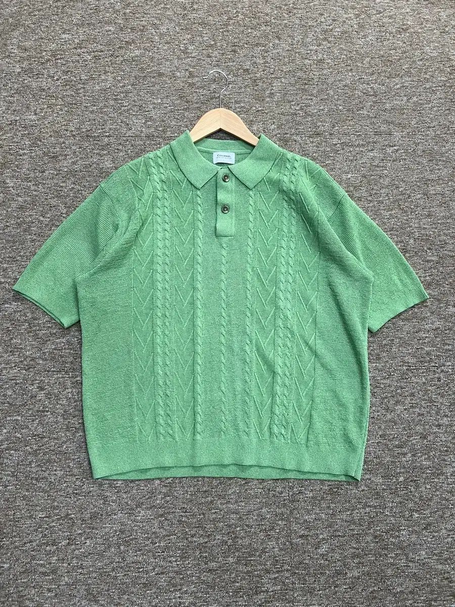 COVERNAT ケーブル カラーTシャツ L グリーン