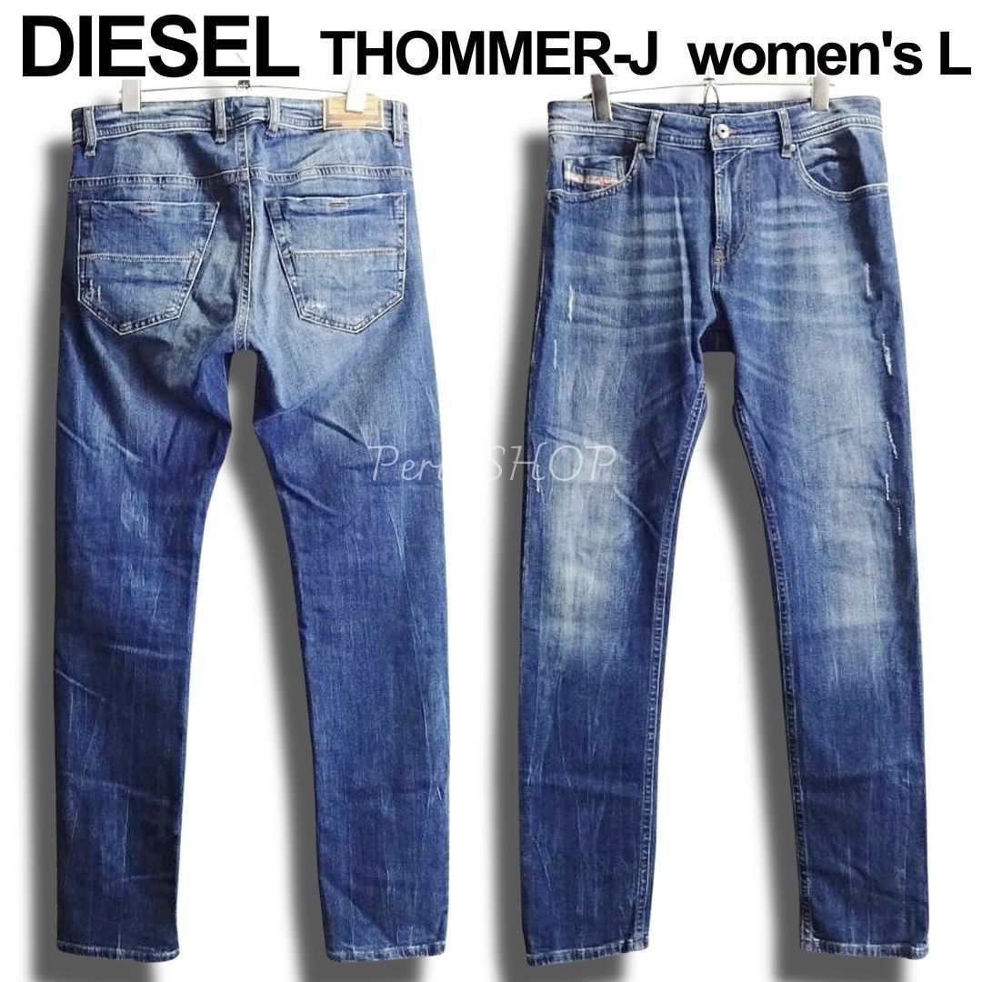 DIESEL　ディーゼル　THOMMER-J　16Y（最大W79cm　レディースL　W31相当）　スリムスキニー デニムパンツ　ストレッチ　インディゴ　ジーンズ