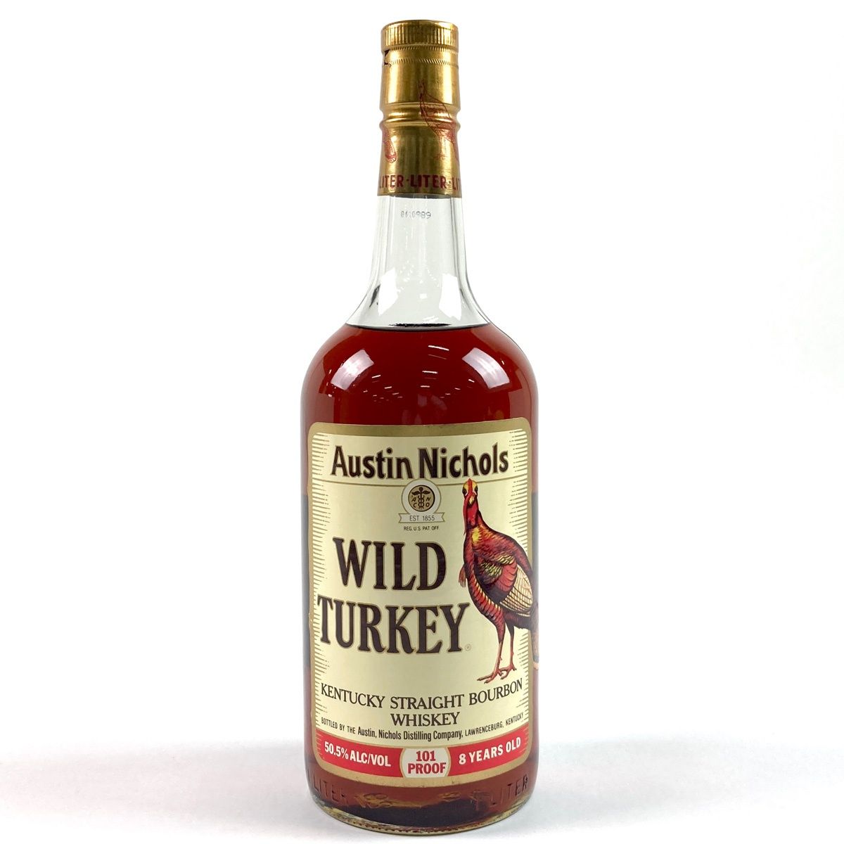 ワイルドターキー WILD TURKEY 8年 旧旧ラベル バーボン 1000ml アメリカンウイスキー 【古酒】