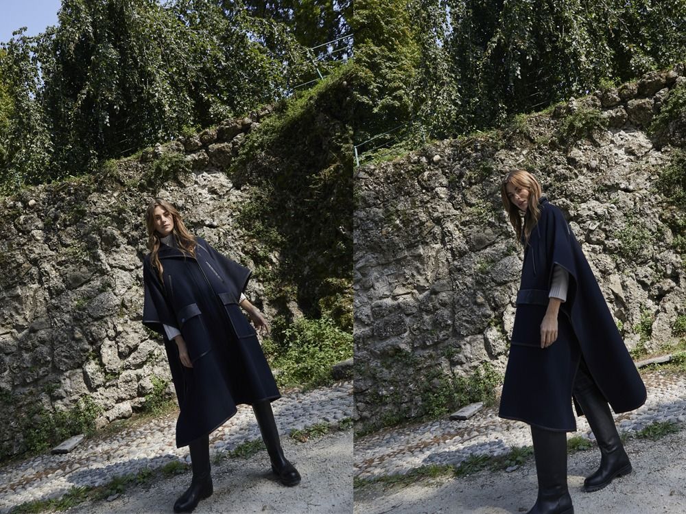 極美品 MaxMara クチートアマーノ 滝沢眞規子さん着用ポンチョコート