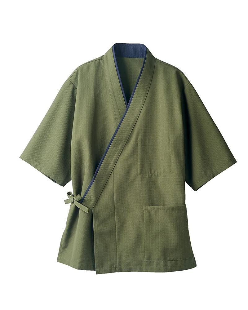 新品 [住商モンブラン] はっぴ 鶯/紺 M