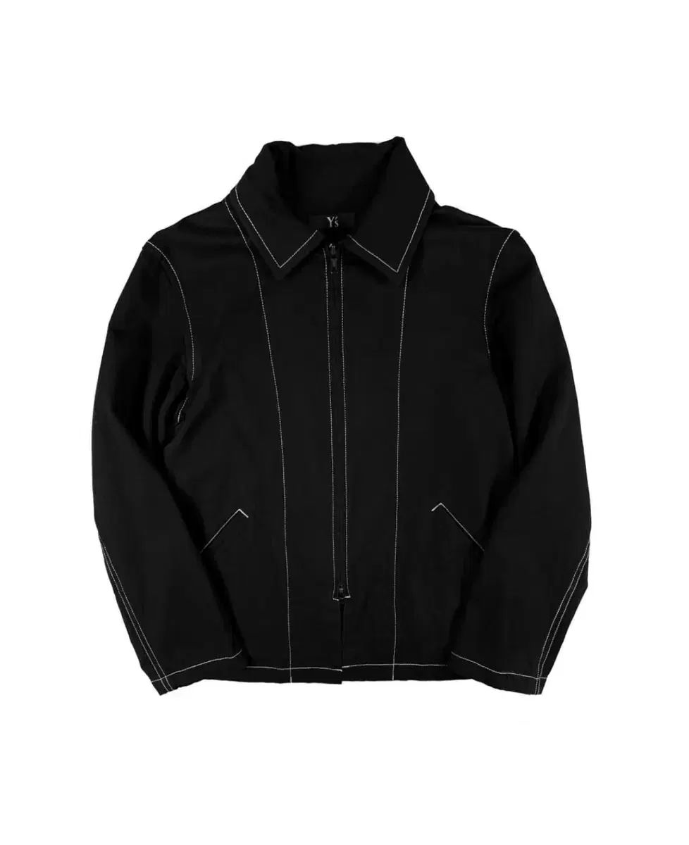 YOHJI YAMAMOTO ヨウジヤマモト Y's ブラック スティッチ ジップアップ ジャケット (レディース フリーサイズ)