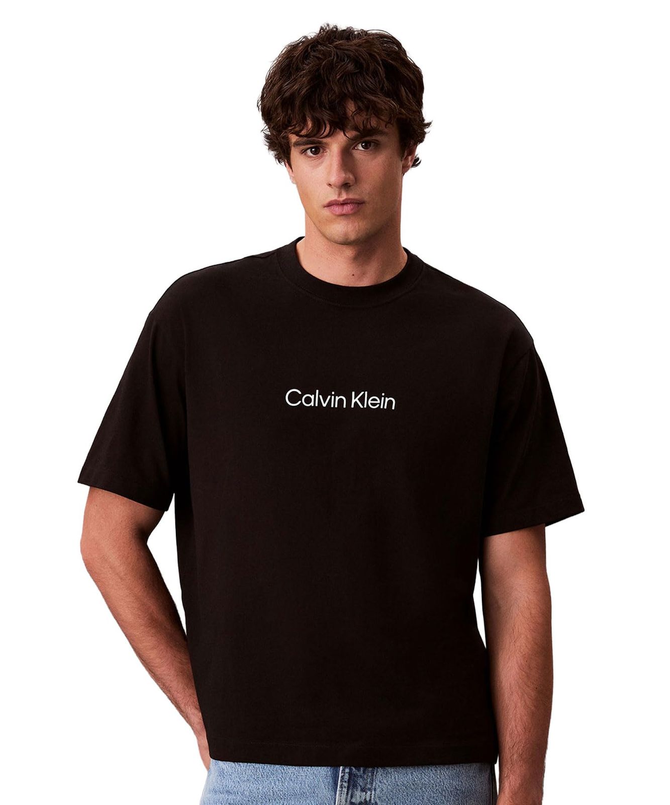 新品 [カルバン クライン] 【ブランド公式】 スタンダード リラックス クルーネック Tシャツ 40HM228 S BLACKUB1
