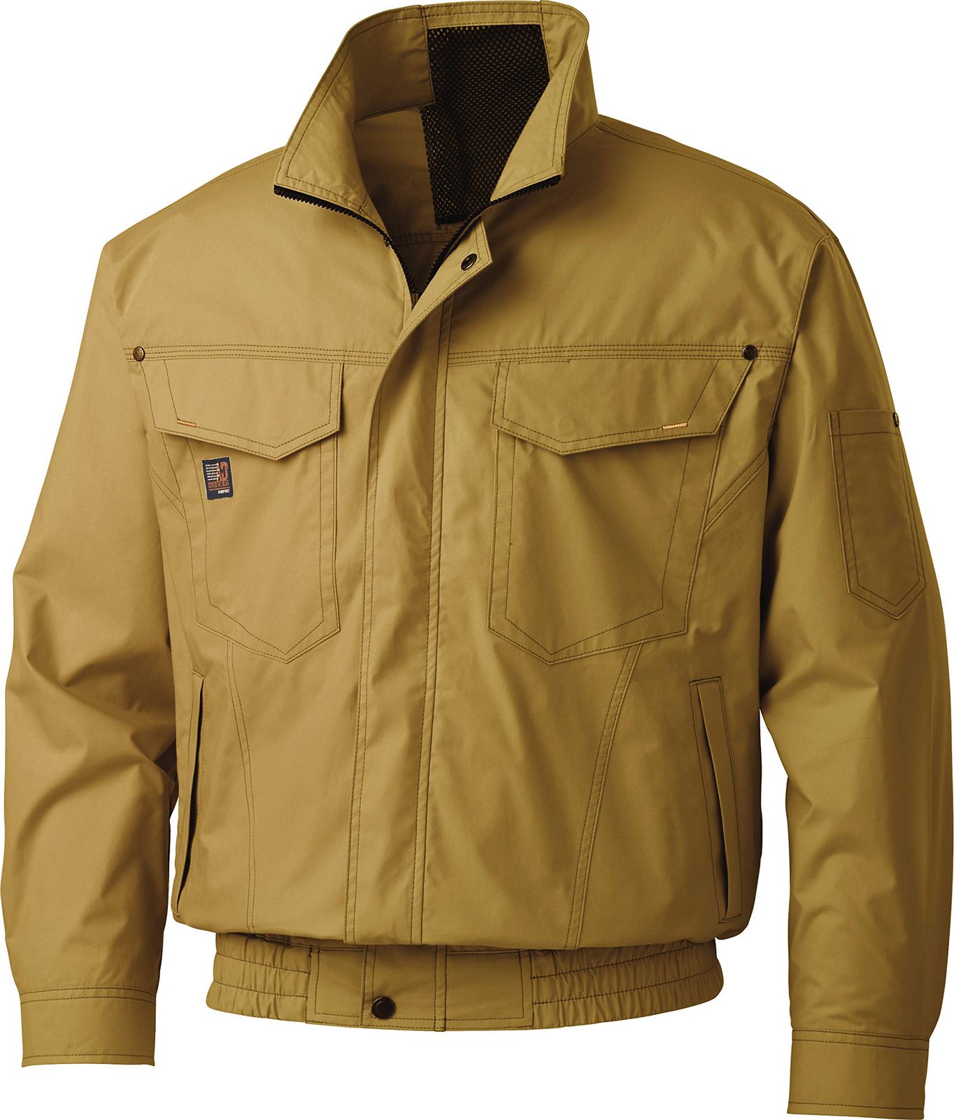 新品 サンエス(SUN-S) 空調風神服 ファンネット付き長袖ブルゾン KU91400V キャメル M 【服のみ】