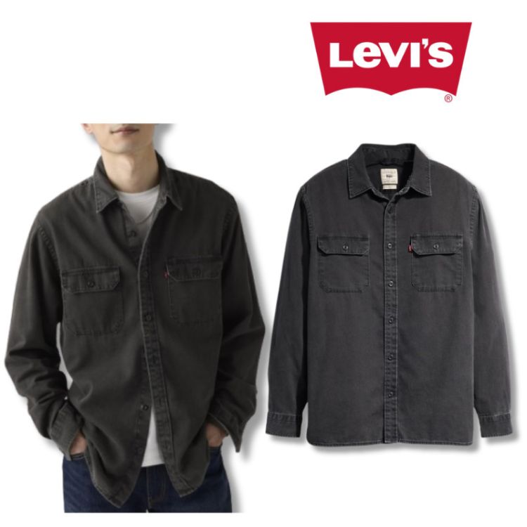 リーバイス Levi’s 565 ジャクソン ワーカー ブラック 長袖 シャツ ジャケット 黒 ブラック Black COSMO WASHED BLACK 19573-0216