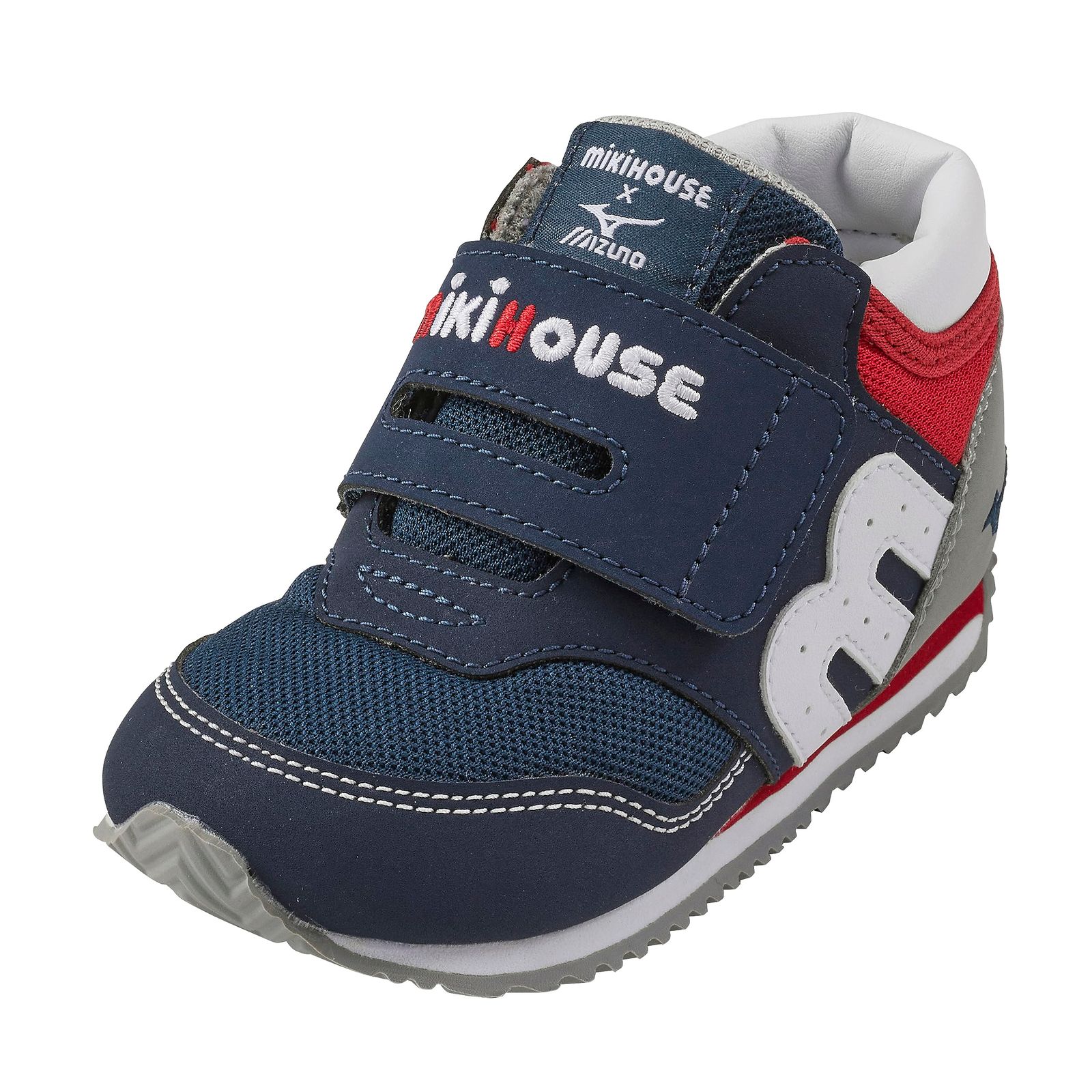 新品 [ MIKIHOUSE (ミキハウス)] ミキハウス×ミズノコラボレーションシューズ 13-9310-490 13 13.5 14 14.5 15 15.5 cm センチ ベビーシューズ セカンドシューズ キッズ 男の子 女の子 白 紺 マルチカラー