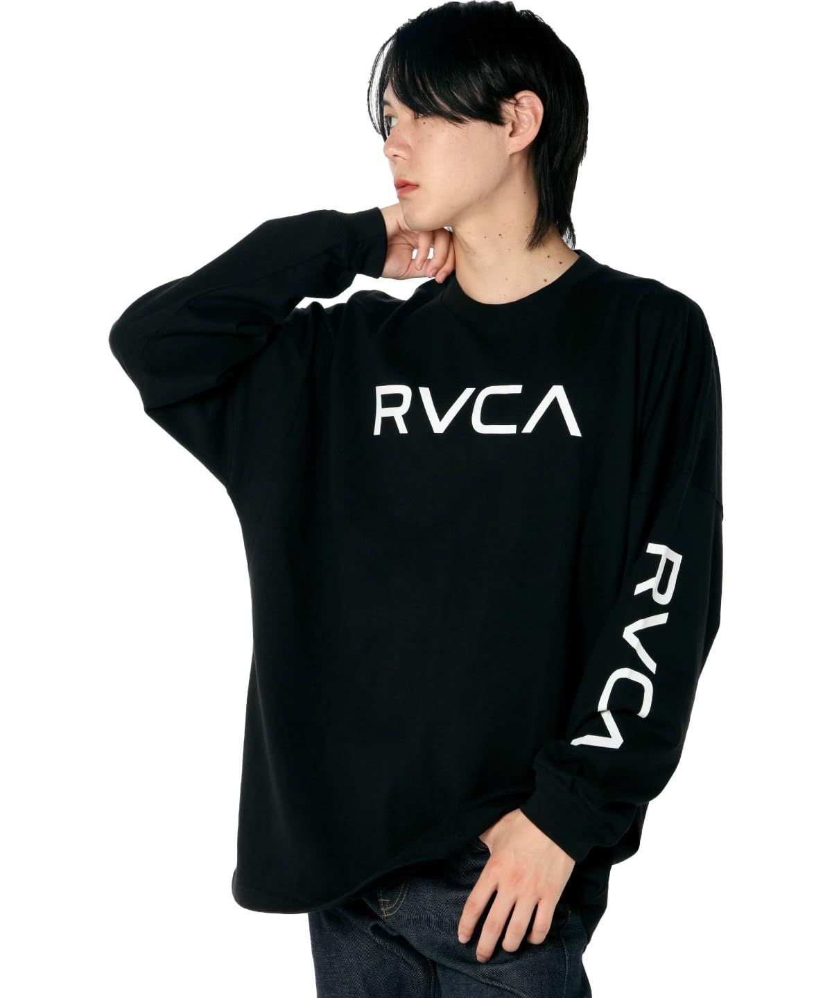 新品 【コットン100%】 Sサイズ ロンT RVCA LT