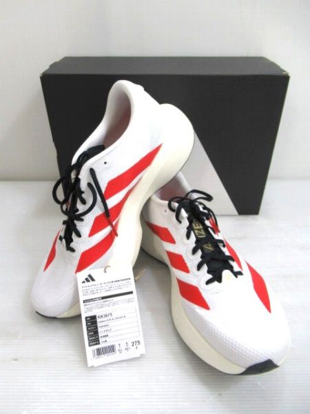 アディダス adidas アディゼロ EVO SL WOVEN ランニングシューズ スニーカー KK3675 27.5cm 中国製 メンズ 中古■