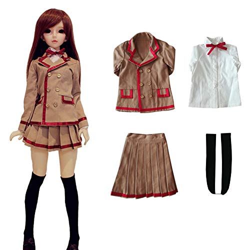 rakulifey 人形服 1/3ドール衣装 1/3球体関節人形着せ替え ドールアウトフィット 学校制服 4点セット 変装 コスチューム (1/3ドール衣装)/ 28f46648