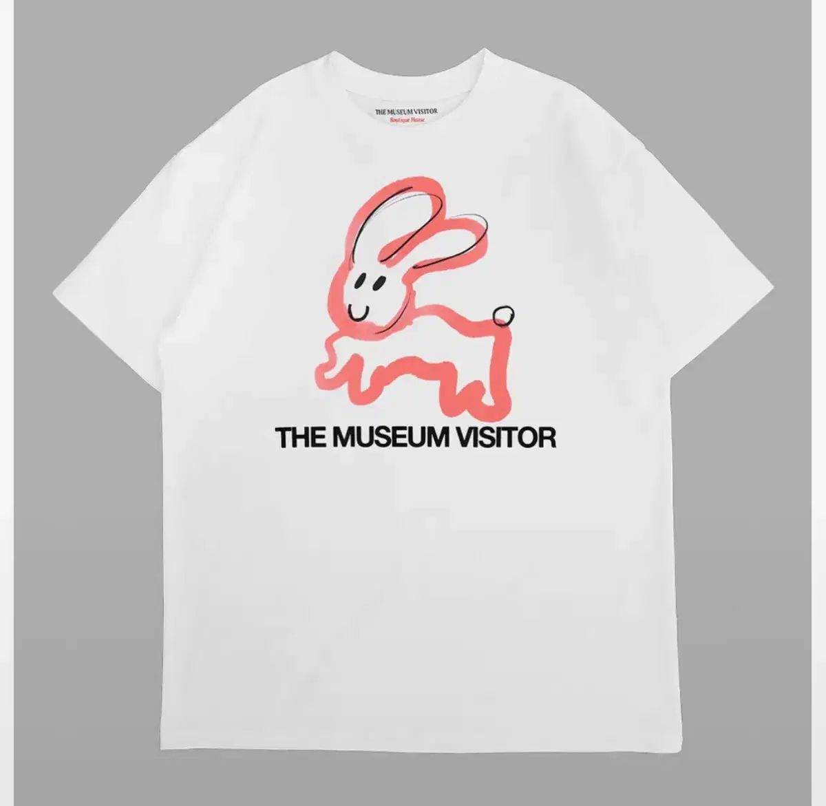 THE MUSEUM VISITOR ザミュージアムビジター うさぎ 半袖 Tシャツ 白