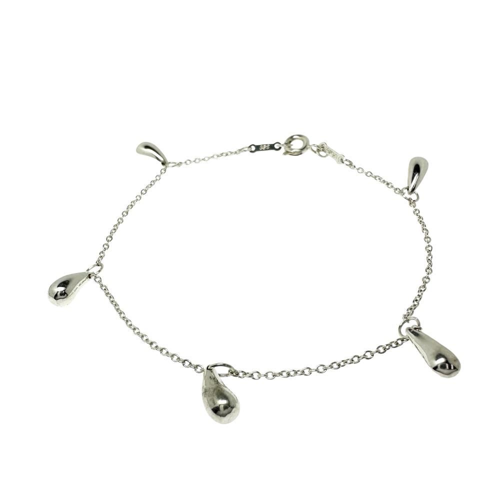 【TIFFANY&Co./ティファニー】ティアドロップ ブレスレット シルバー925 4.7g 19cm シルバー レディース 【中古】【真子質店】【GD】