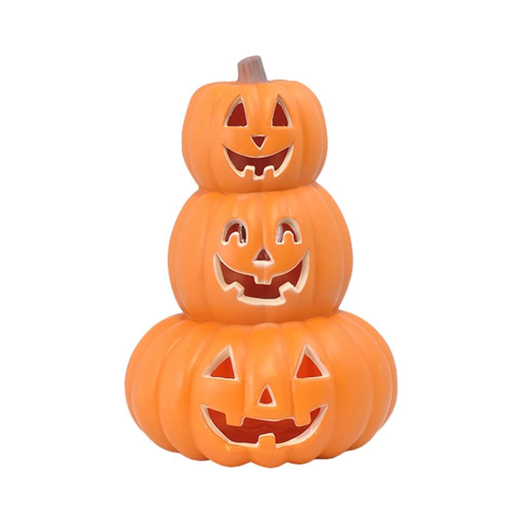 新品 グリーンハウス ハロウィン ディスプレイライト かぼちゃ型 3段ジャックオランタン 240×240×340Hmm HW630