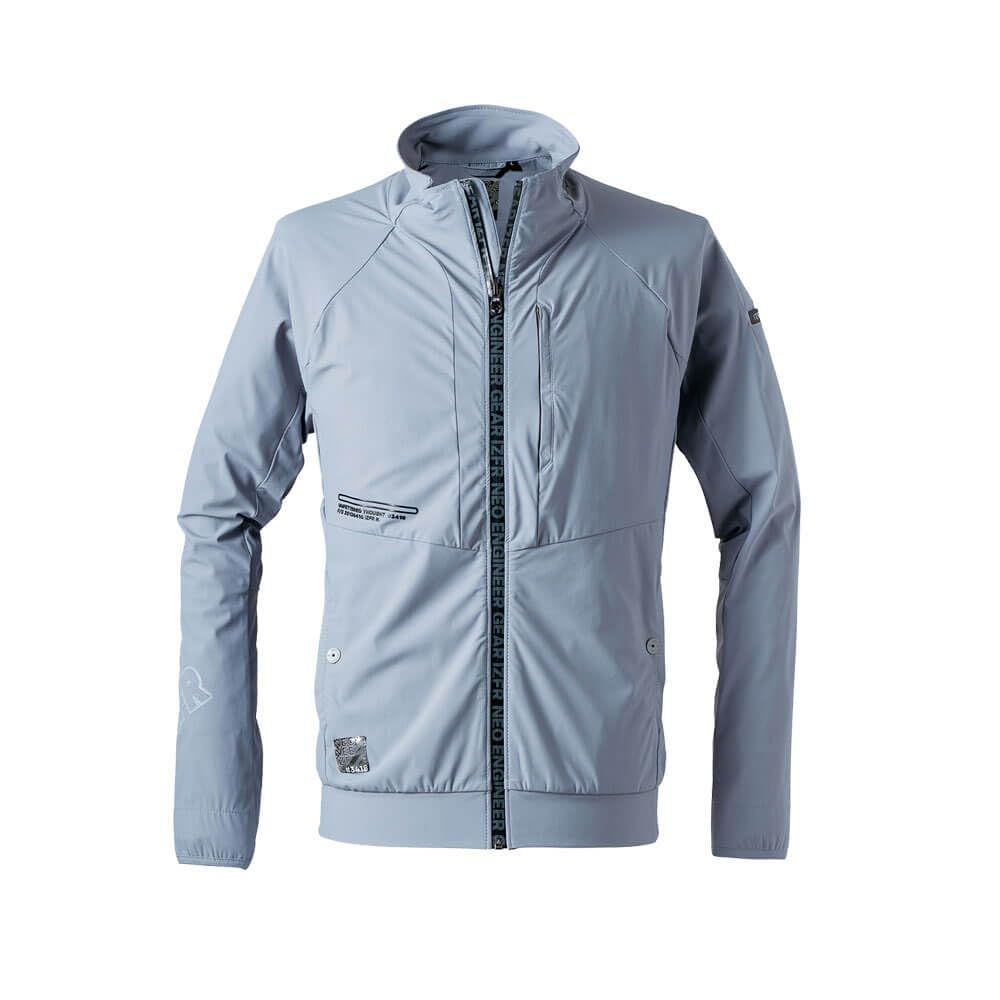 新品 [アイズフロンティア] 春夏 作業服 超接触冷感 ナイロン ストレッチ ワーク ジャケット 3418 L 14スチールグレー