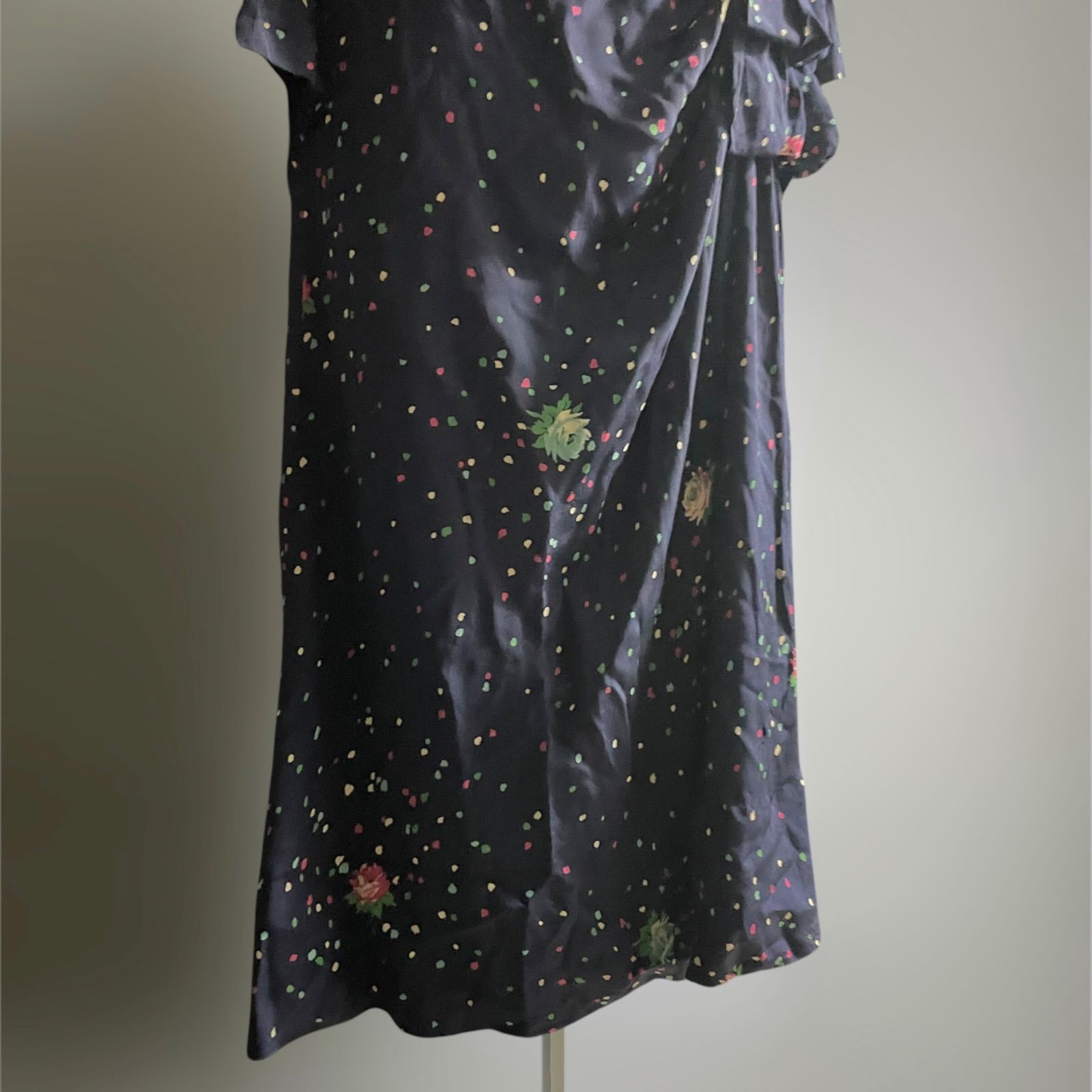 USA 50s レーヨン ロング ワンピース マキシ アメリカ ヴィンテージ Vintage 変形 I46 USA 50s レーヨン ロング ワンピース マキシ アメリカ ヴィンテージ Vintage 変形 I46