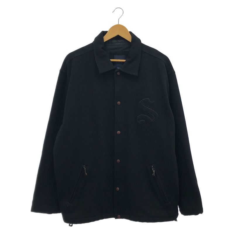 【中古】OLD STUSSY ウールコーチジャケット L ブラック ステューシー[92]