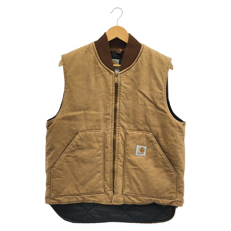 中古】Carhartt ダックベスト L ブラウン V01 BRN カーハート[92