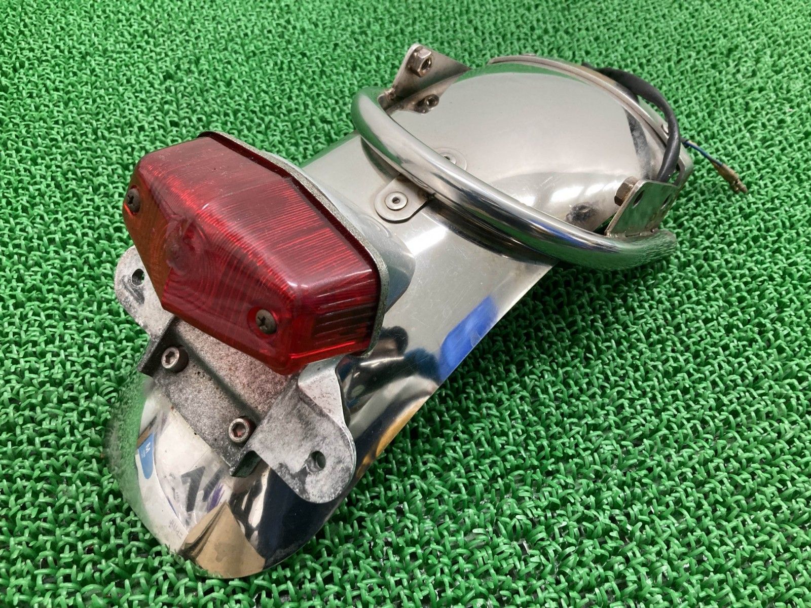 GB250クラブマン リアフェンダー 社外 中古 MC10 5型 95-97年 ショート ステンレス iD