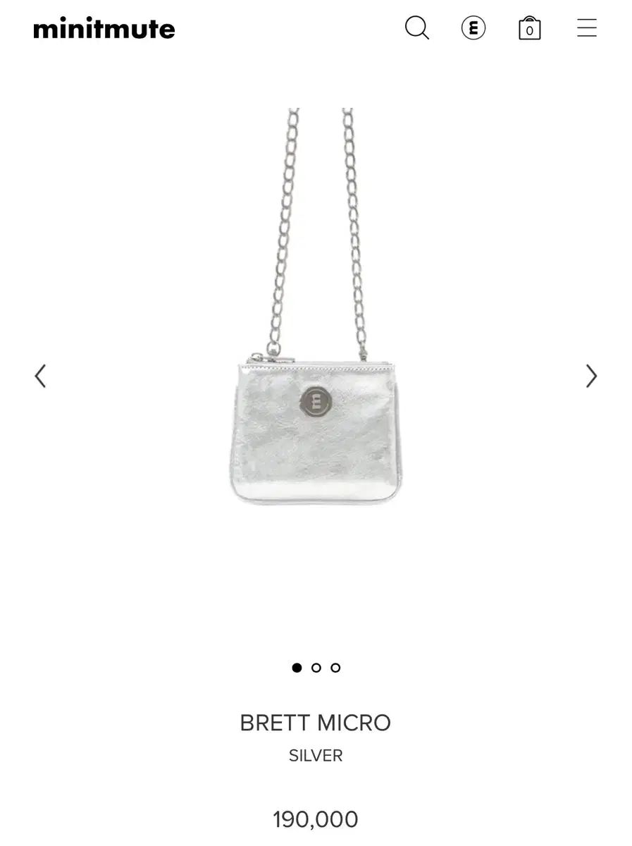 MINITMUTE BRETT MICRO ミニ シルバー チェーンバッグ BRETT MICRO BRETT SILVER