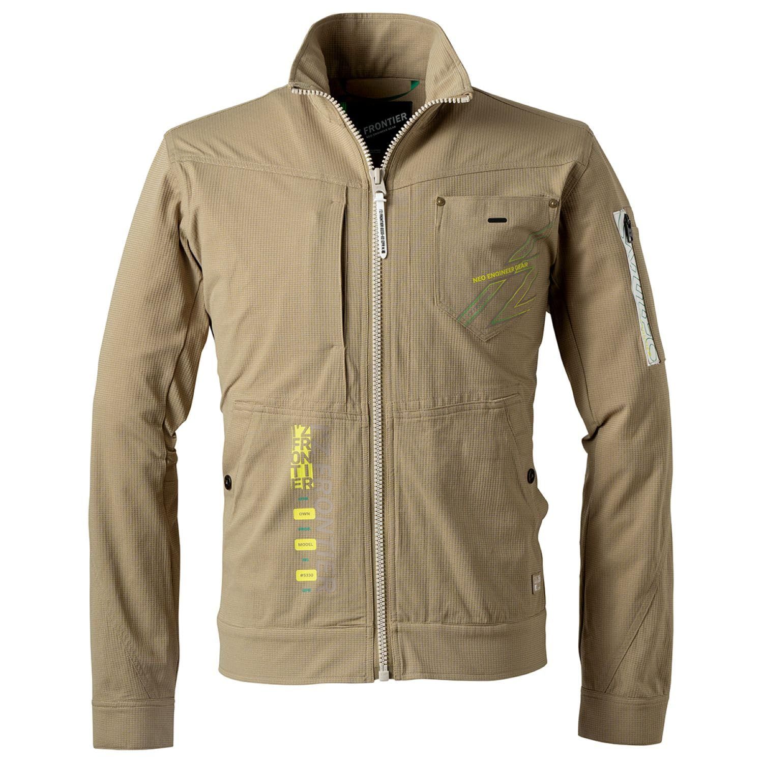 新品 I'Z FRONTIER アイズフロンティア P.A.ストレッチワークジャケット 春夏用 キャメル 5330 09 M