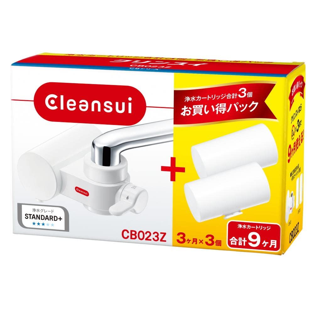 ☆新品☆クリンスイ 浄水器 蛇口直結型 CBシリーズ コンパクトモデル カートリッジ 3個付き CB023ZーWT 3f58f17a