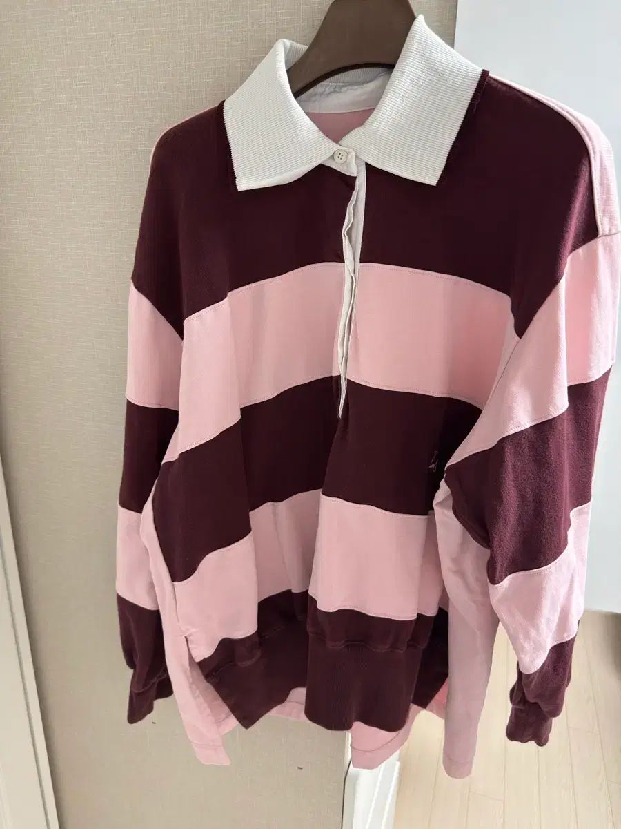 ハンサム システム ストライプ カラーTシャツ