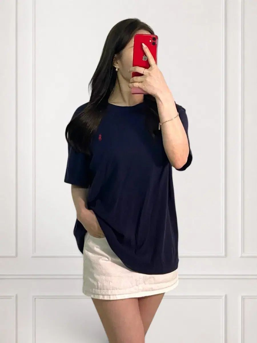 ポロ ネイビ ラウンドTシャツ