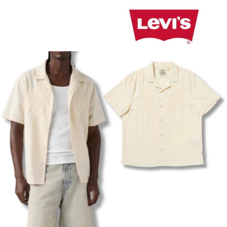 リーバイス Levi’s サンセット キャンプ スタンダード シャツ メンズ 半袖 ベージュ BEIGE OATMEAL005H5-0003