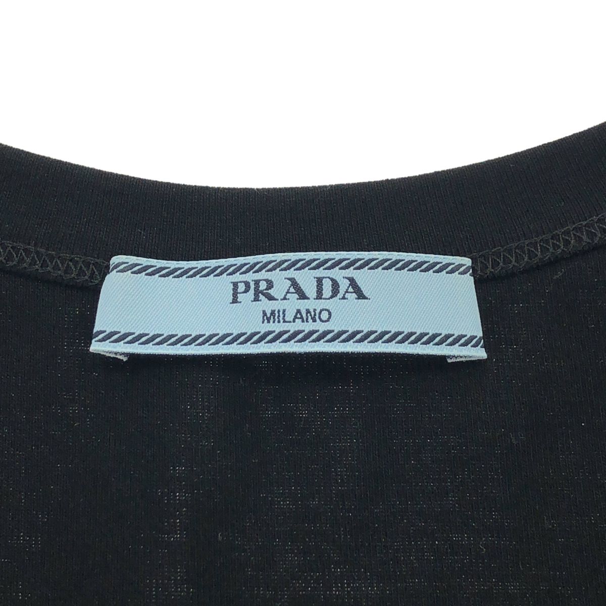 PRADA プラダ トライアングルロゴ リブニット ジャージー タンクトップ 