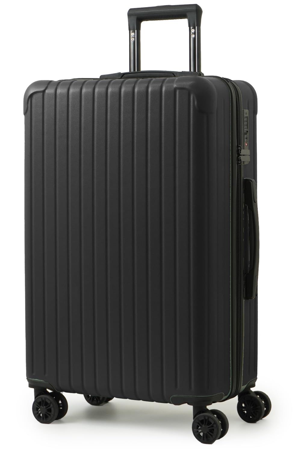新品 スーツケース sサイズ 機内持ち込み 軽量 小型 キャリーケース s ハード 静音 ダブルキャスター TSAロック ファスナー 1泊2日 キャリーバッグ ブラック (ty2506/2.4kg/38L/Sサイズ(20)/ブラック)