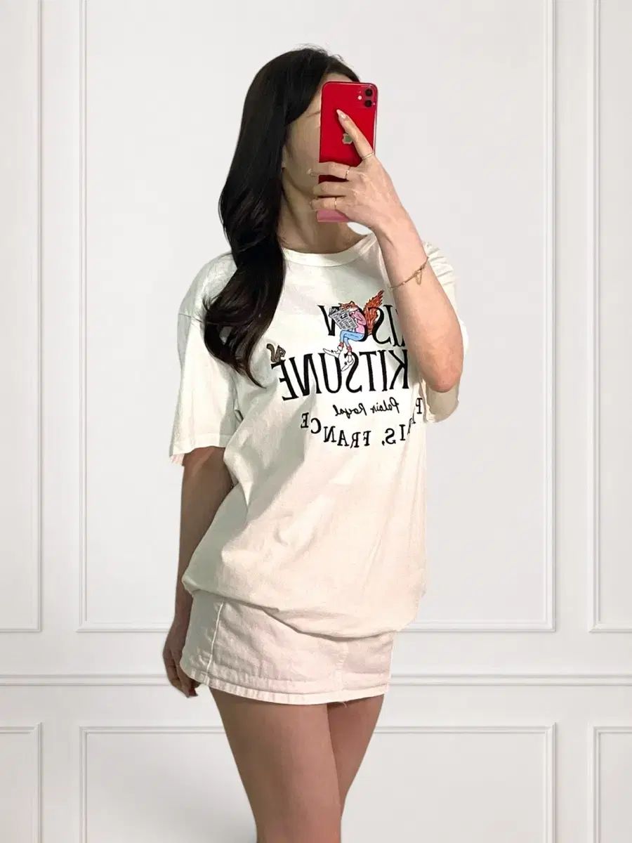 メゾンキツネ 新モデル ビックロゴ ラウンドTシャツ 6,879円