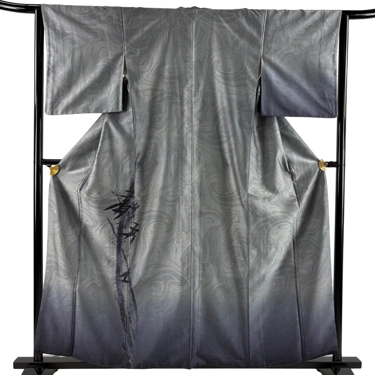 【美品】 付下げ 身丈158.5cm 裄丈63.5cm S 袷 竹 灰色 正絹 秀品 【中古】 6,952円