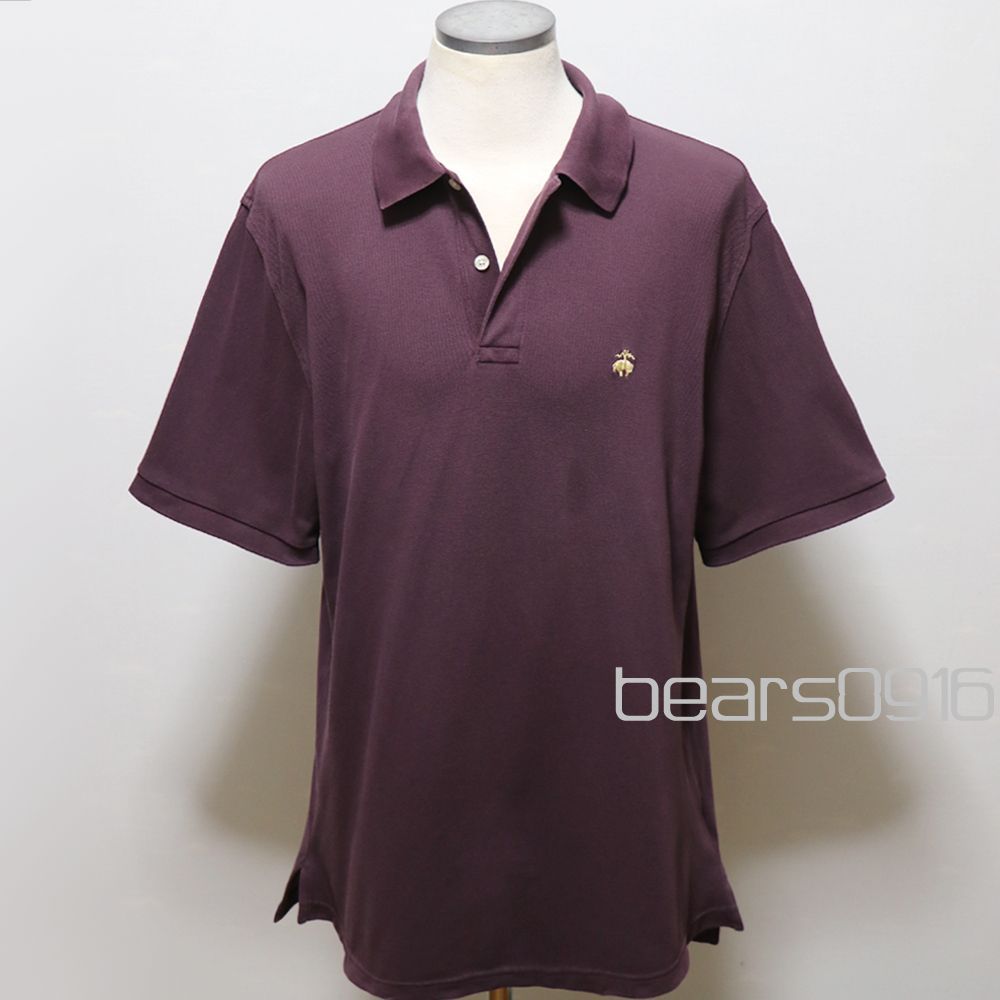 Brooks Brothers ポロシャツ USA製 バーガンディ L ブルックスブラザーズ】ポロシャツ メンズ XL 2XL バーガンディー 金羊