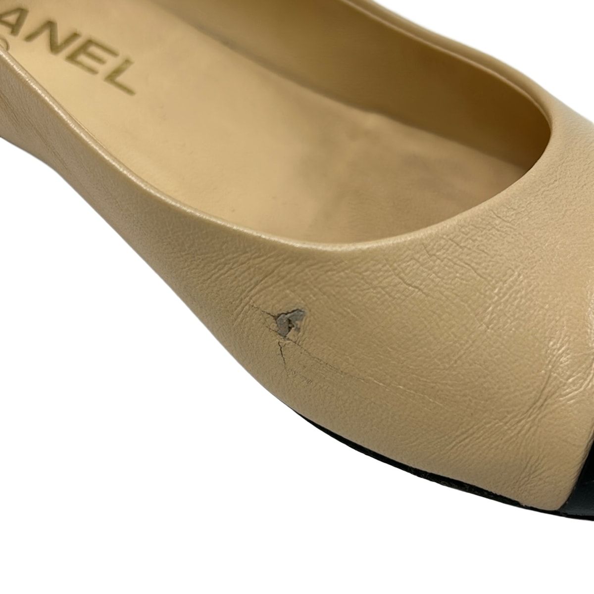 CHANEL(シャネル) パンプス 35 1/2 C レディース - ベージュ×黒