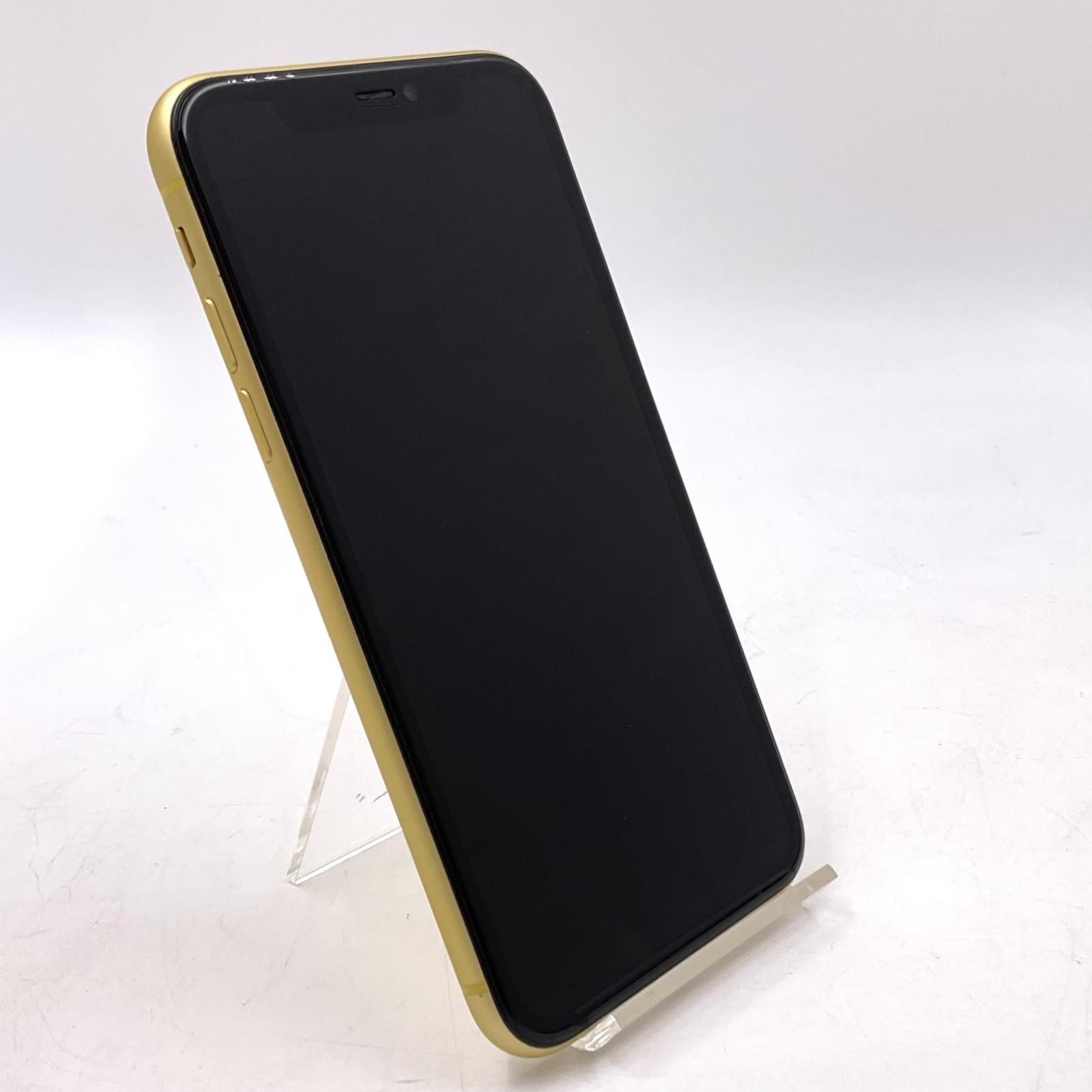 最速発送】 iPhone 11 64GB イエロー au SIMフリー 白ロム【難有】 80