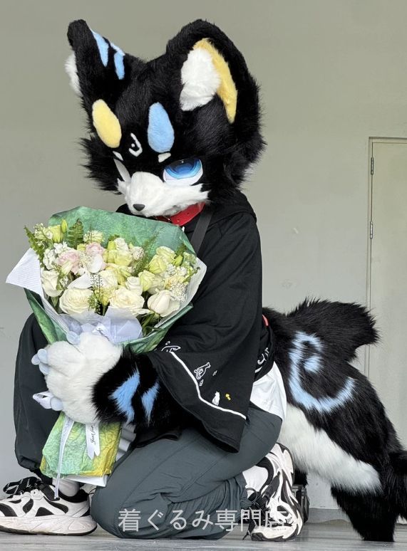 狼　犬　猫　着ぐるみ ヘッド全頭　ヘッド ケモノ ファースーツ ぬいぐるみ コスプレ コスチューム Kurumi 一点物 C23