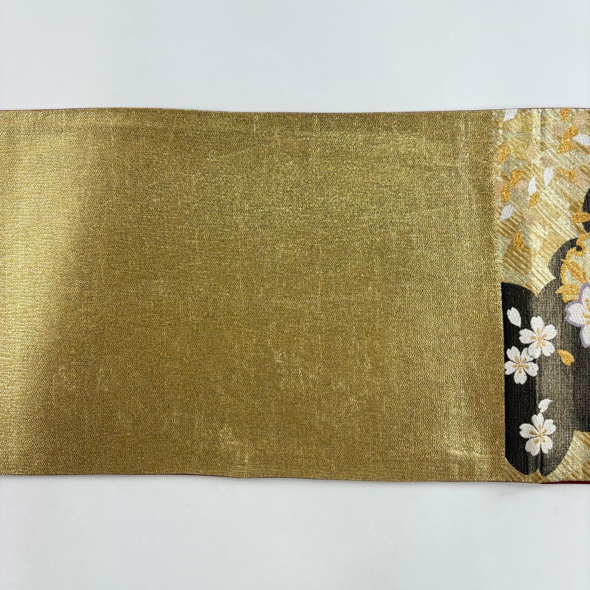 袋帯 秀品 振袖向き 桜 雪輪 金糸 箔 金色 六通 正絹 【中古】 - メルカリ